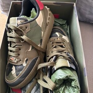 Valentino Rock Stud Camouflage Sneakers 37